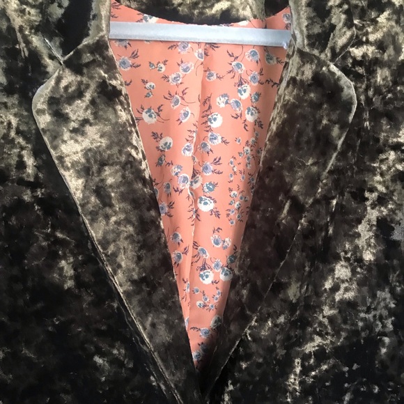 Sanctuary Olive Velvet Blazer Jacket size M - Picture 3 of 5